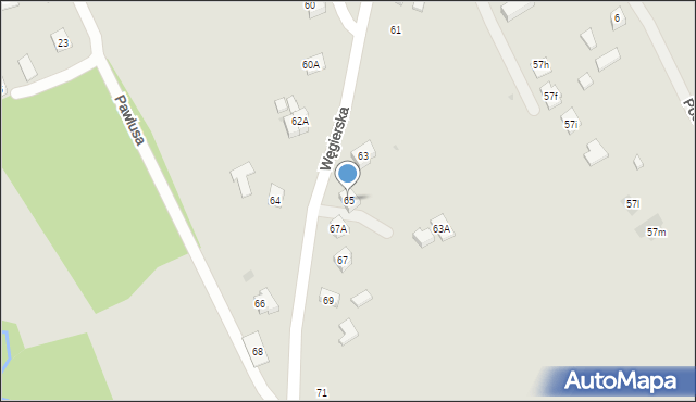 Pilzno, Węgierska, 65, mapa Pilzno