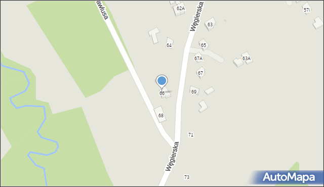 Pilzno, Węgierska, 66, mapa Pilzno