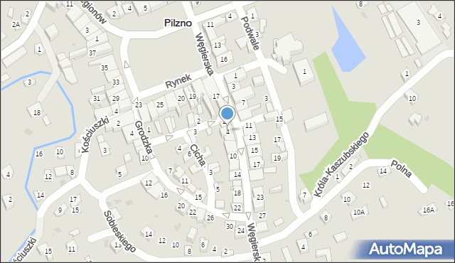 Pilzno, Węgierska, 6a, mapa Pilzno