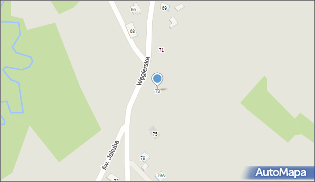 Pilzno, Węgierska, 73, mapa Pilzno