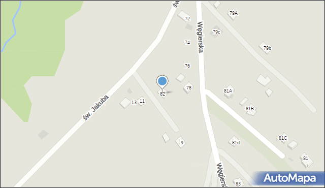 Pilzno, Węgierska, 82, mapa Pilzno