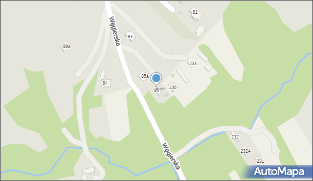 Pilzno, Węgierska, 85, mapa Pilzno