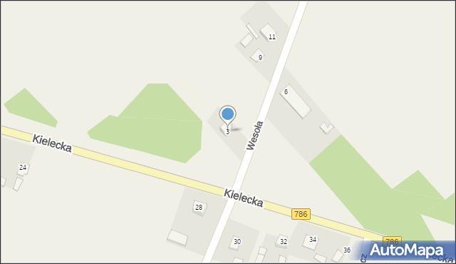 Piotrowiec, Wesoła, 3, mapa Piotrowiec