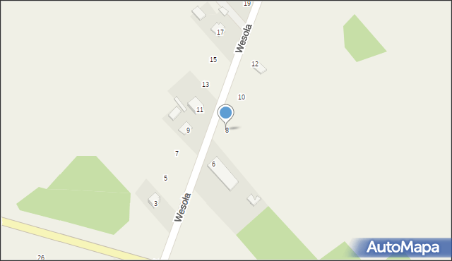 Piotrowiec, Wesoła, 8, mapa Piotrowiec