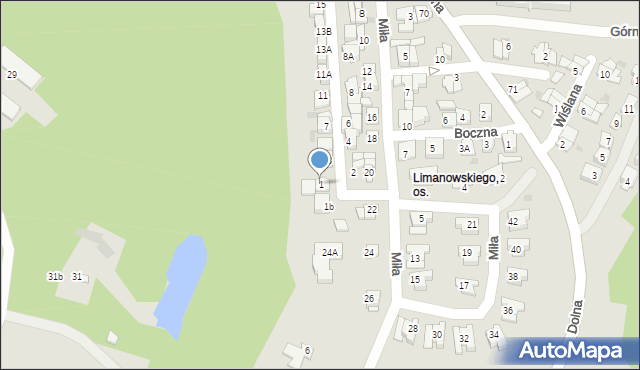 Płock, Wesoła, 1, mapa Płock