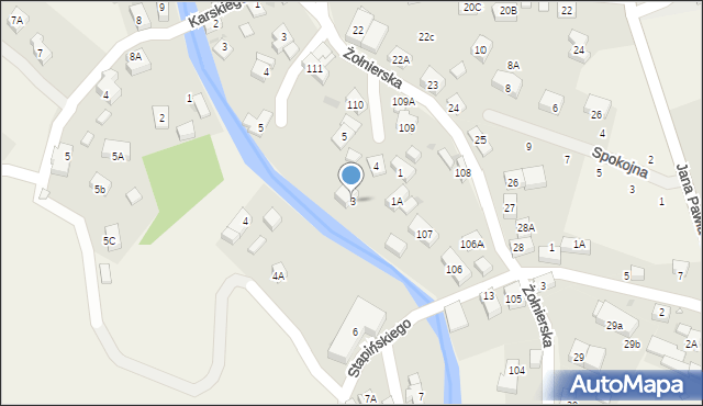 Podgórzyn, Węglowa, 3, mapa Podgórzyn
