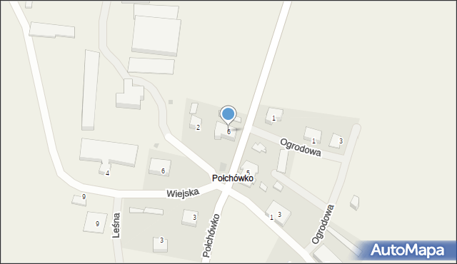 Połchówko, Wejherowska, 6, mapa Połchówko