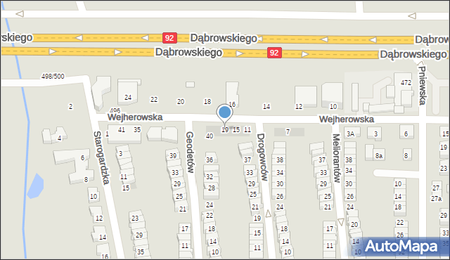 Poznań, Wejherowska, 19, mapa Poznania