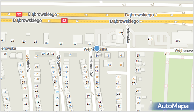 Poznań, Wejherowska, 3A, mapa Poznania