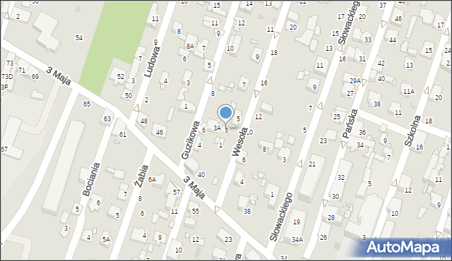 Pruszków, Wesoła, 3, mapa Pruszków