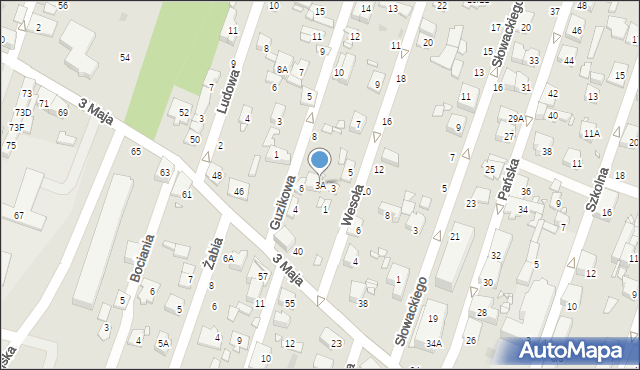 Pruszków, Wesoła, 3A, mapa Pruszków