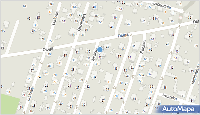 Pruszków, Wesoła, 42, mapa Pruszków