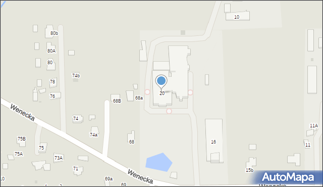Przecław, Wenecka, 20, mapa Przecław