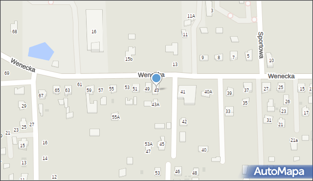 Przecław, Wenecka, 43, mapa Przecław