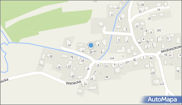 Przeginia Duchowna, Wenecka, 10, mapa Przeginia Duchowna