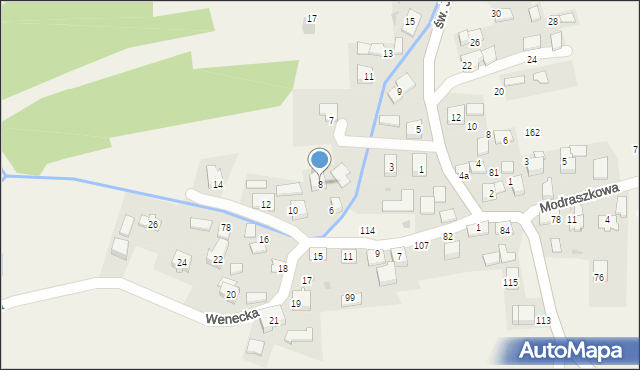 Przeginia Duchowna, Wenecka, 8, mapa Przeginia Duchowna