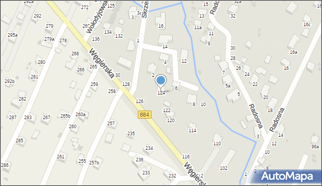 Przemyśl, Węgierska, 124, mapa Przemyśla