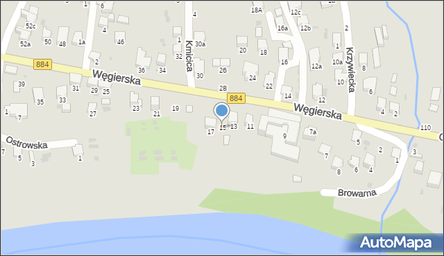 Przemyśl, Węgierska, 15, mapa Przemyśla