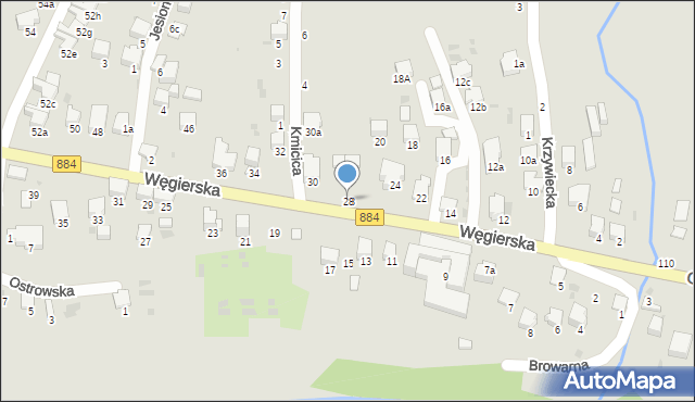 Przemyśl, Węgierska, 28, mapa Przemyśla