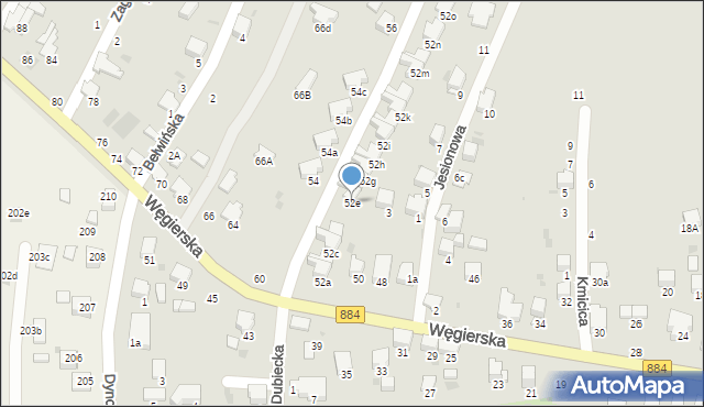 Przemyśl, Węgierska, 52e, mapa Przemyśla