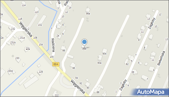 Przemyśl, Węgierska, 96b, mapa Przemyśla