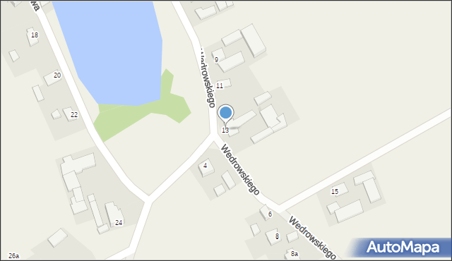 Przysiersk, Wedrowskiego Stefana, ks., 13, mapa Przysiersk