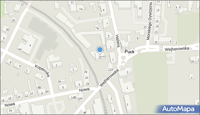 Puck, Wejherowska, 12, mapa Puck
