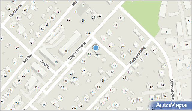Puck, Wejherowska, 21a, mapa Puck