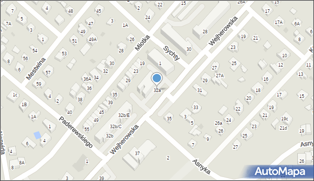Puck, Wejherowska, 32a, mapa Puck