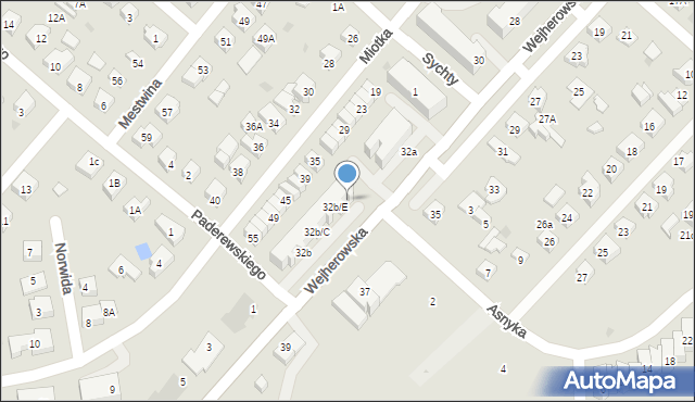 Puck, Wejherowska, 32b/F, mapa Puck