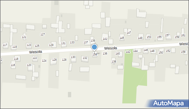 Radostków-Kolonia, Wesoła, 134, mapa Radostków-Kolonia