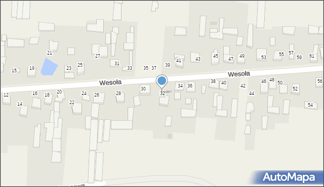 Radostków-Kolonia, Wesoła, 32, mapa Radostków-Kolonia
