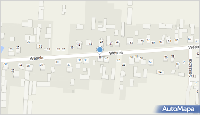 Radostków-Kolonia, Wesoła, 38, mapa Radostków-Kolonia