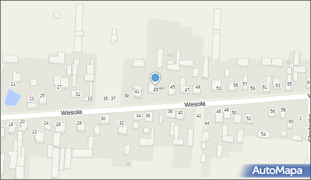 Radostków-Kolonia, Wesoła, 43, mapa Radostków-Kolonia