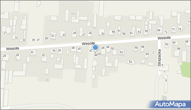 Radostków-Kolonia, Wesoła, 44, mapa Radostków-Kolonia