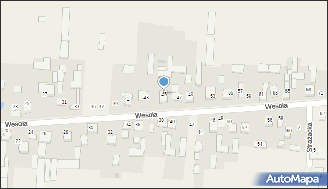 Radostków-Kolonia, Wesoła, 45, mapa Radostków-Kolonia