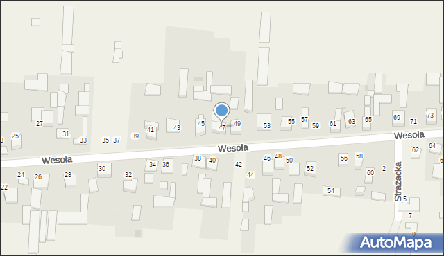 Radostków-Kolonia, Wesoła, 47, mapa Radostków-Kolonia