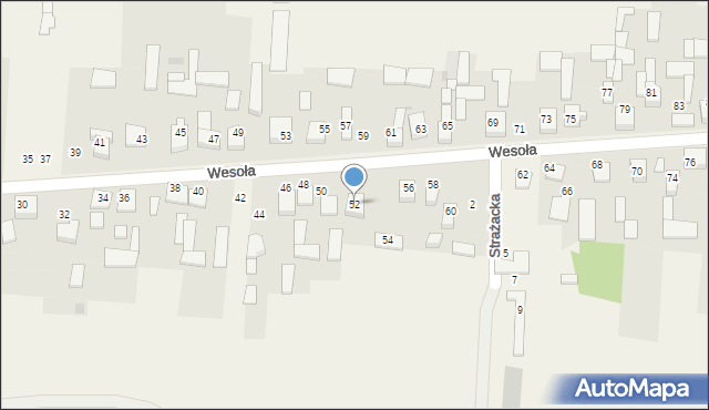 Radostków-Kolonia, Wesoła, 52, mapa Radostków-Kolonia