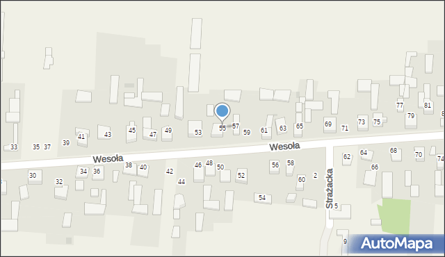 Radostków-Kolonia, Wesoła, 55, mapa Radostków-Kolonia