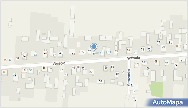 Radostków-Kolonia, Wesoła, 59, mapa Radostków-Kolonia