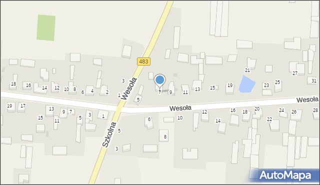 Radostków-Kolonia, Wesoła, 7, mapa Radostków-Kolonia