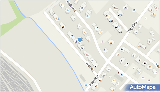 Radwanice, Wesoła, 16, mapa Radwanice