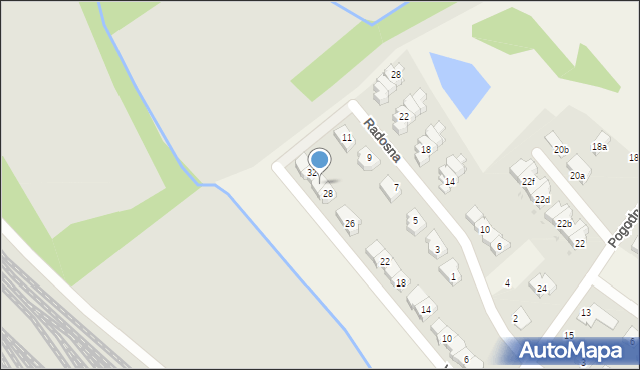 Radwanice, Wesoła, 30, mapa Radwanice