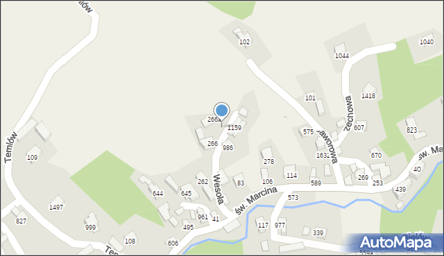 Radziechowy, Wesoła, 543, mapa Radziechowy