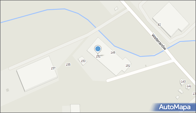 Radzymin, Weteranów, 151, mapa Radzymin