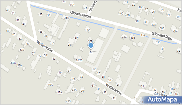 Radzymin, Weteranów, 24, mapa Radzymin