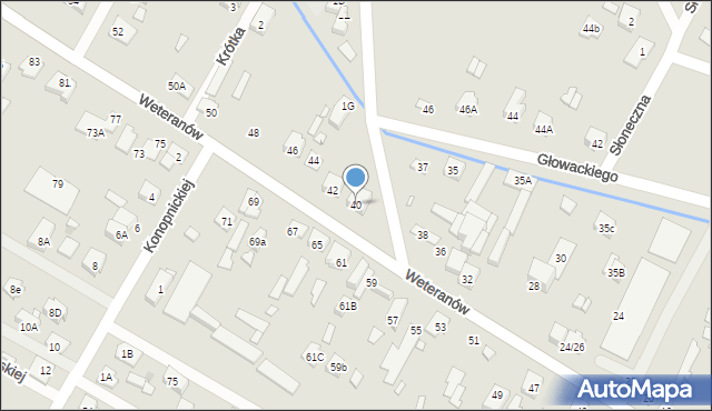 Radzymin, Weteranów, 40, mapa Radzymin
