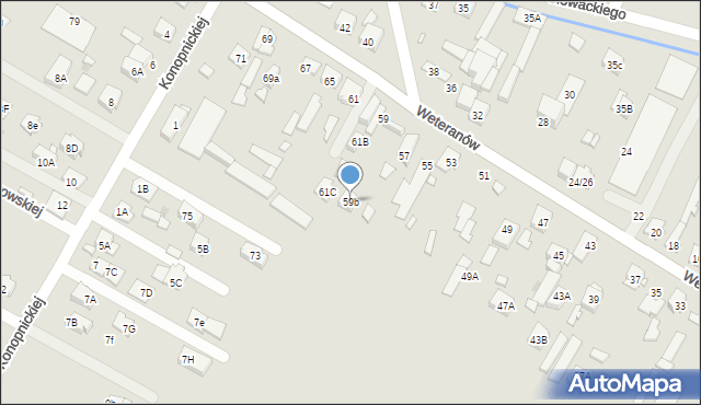 Radzymin, Weteranów, 59b, mapa Radzymin