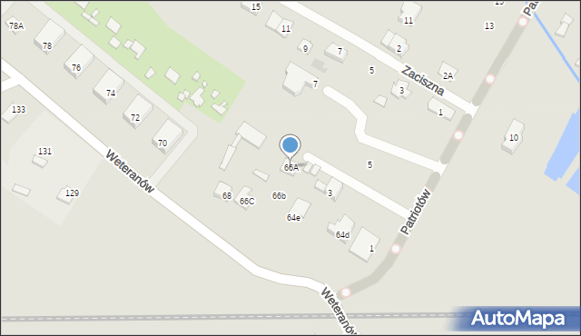Radzymin, Weteranów, 66A, mapa Radzymin