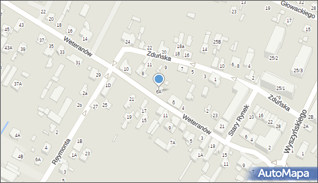 Radzymin, Weteranów, 6A, mapa Radzymin